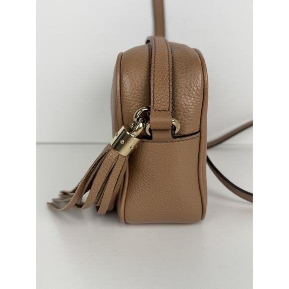Gucci Soho Disco Small Leather Crossbody Bag Beige B-6 - Picture 5 of 16